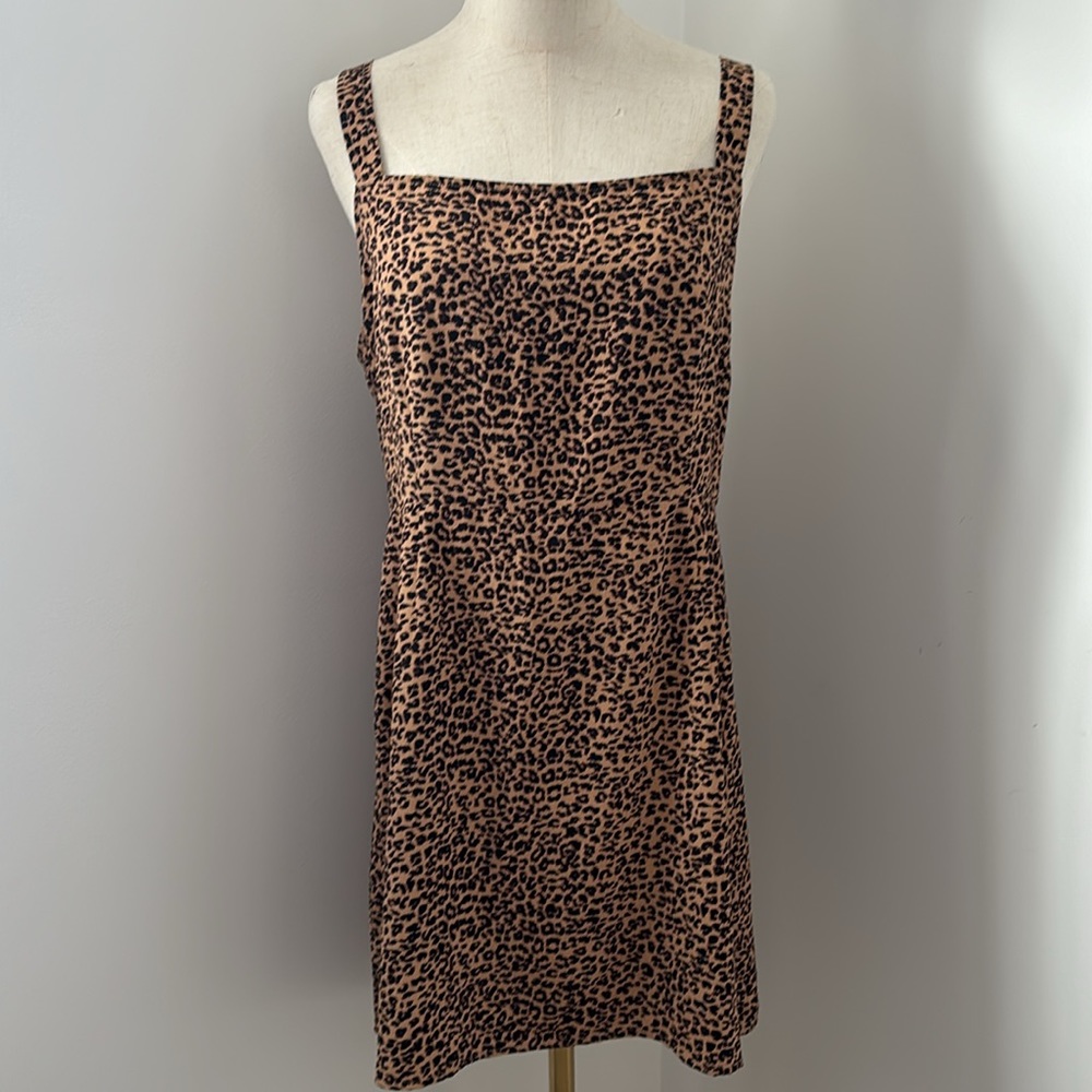 B.P. Leopard Print Tank Top Mini Dress